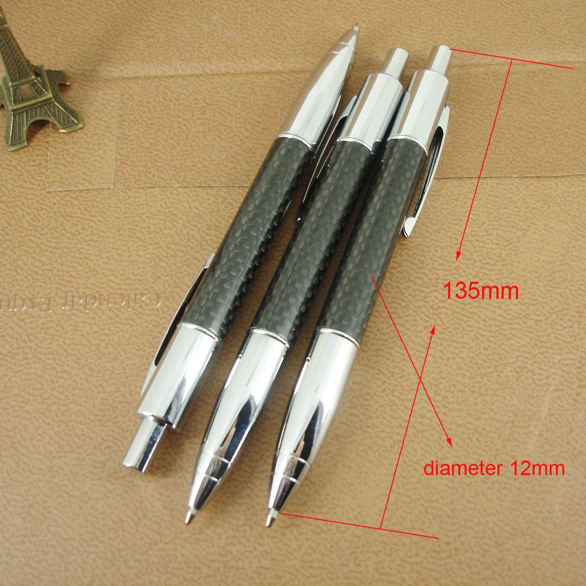 ACMECN Carbon Fiber Mechanical Pencil - 0.7mm with Silver Trim