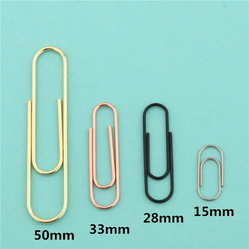 High-Quality Golden Notebook Bookmark Paper Clips