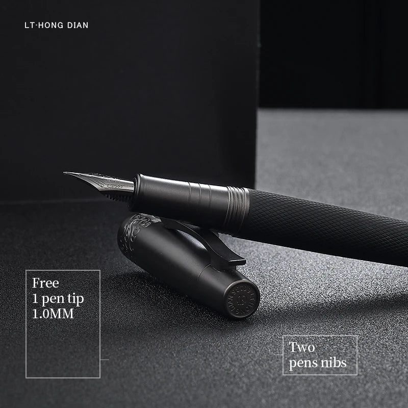 LT Hongdian 6013 Black Metal Fountain Pen