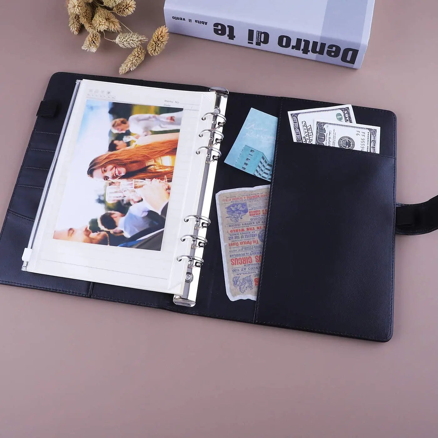 A5 PU Leather 6-Ring Binder