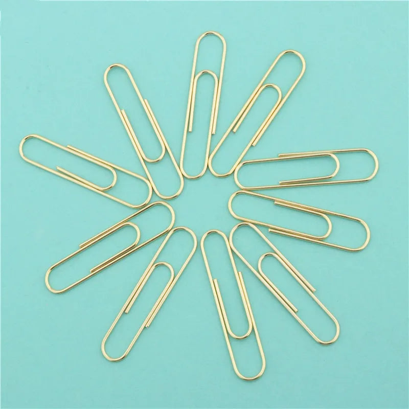 High-Quality Golden Notebook Bookmark Paper Clips