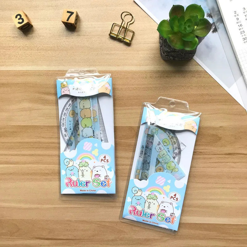 Sparkling Unicorn 4-Piece Math Ruler Collection