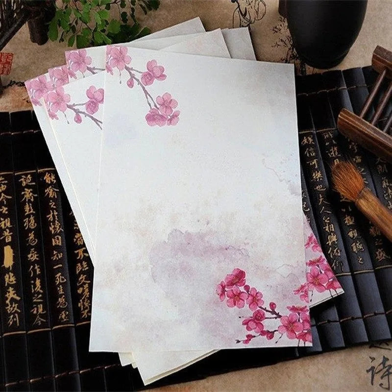 8pcs Flower Pattern Writing Paper