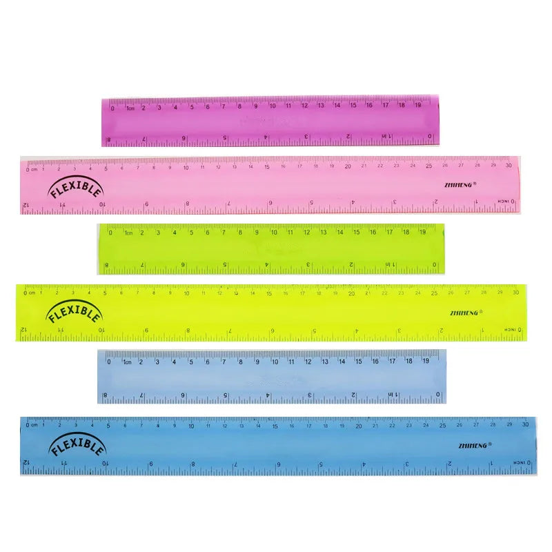 Color-Wave Flexible Rulers - (20CM & 30CM)