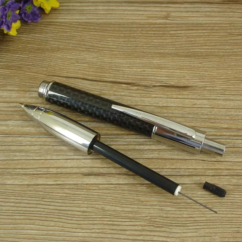 ACMECN Carbon Fiber Mechanical Pencil - 0.7mm with Silver Trim