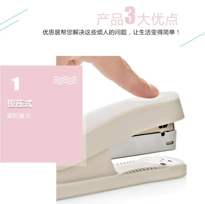 Portable Medium Staple-Free Stapler for Office & Student Use