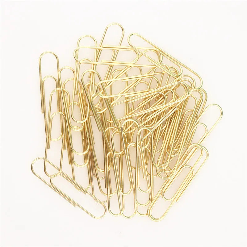 High-Quality Golden Notebook Bookmark Paper Clips