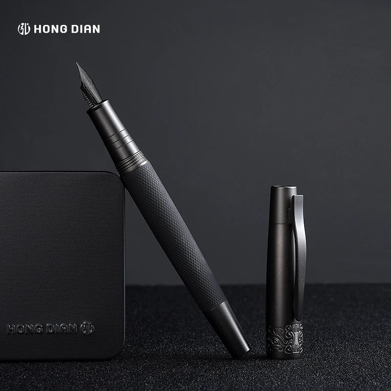 LT Hongdian 6013 Black Metal Fountain Pen