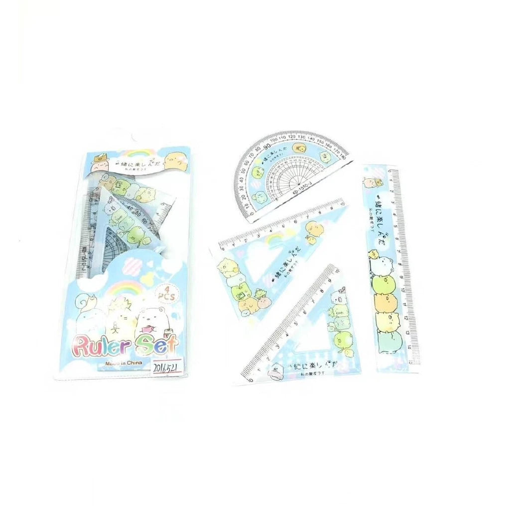 Sparkling Unicorn 4-Piece Math Ruler Collection