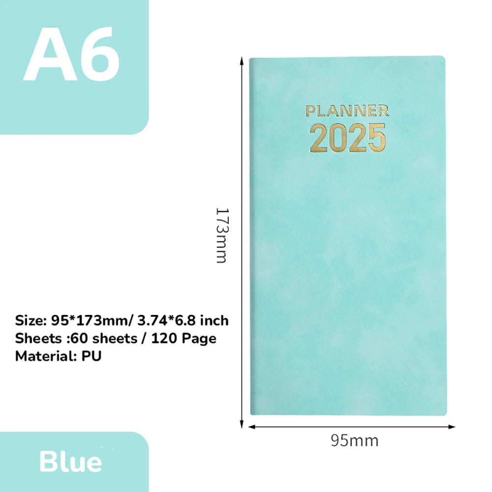 2025 A6 Daily & Weekly Agenda Planner Notebook