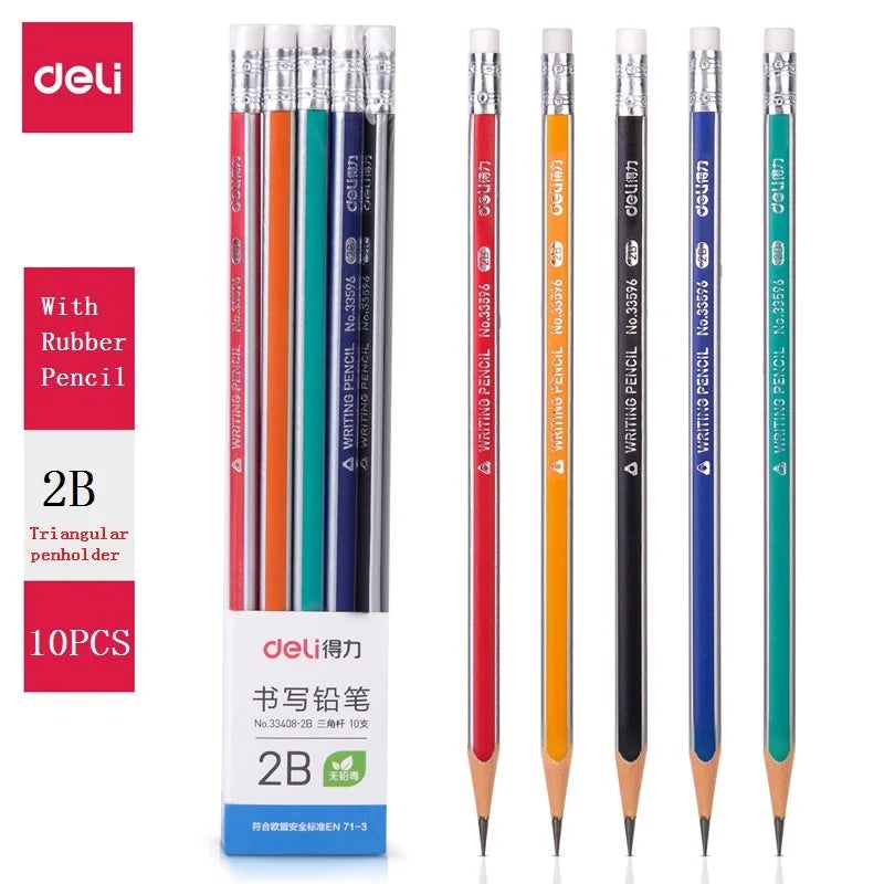 10pc Deli HB/2B Wood Pencils