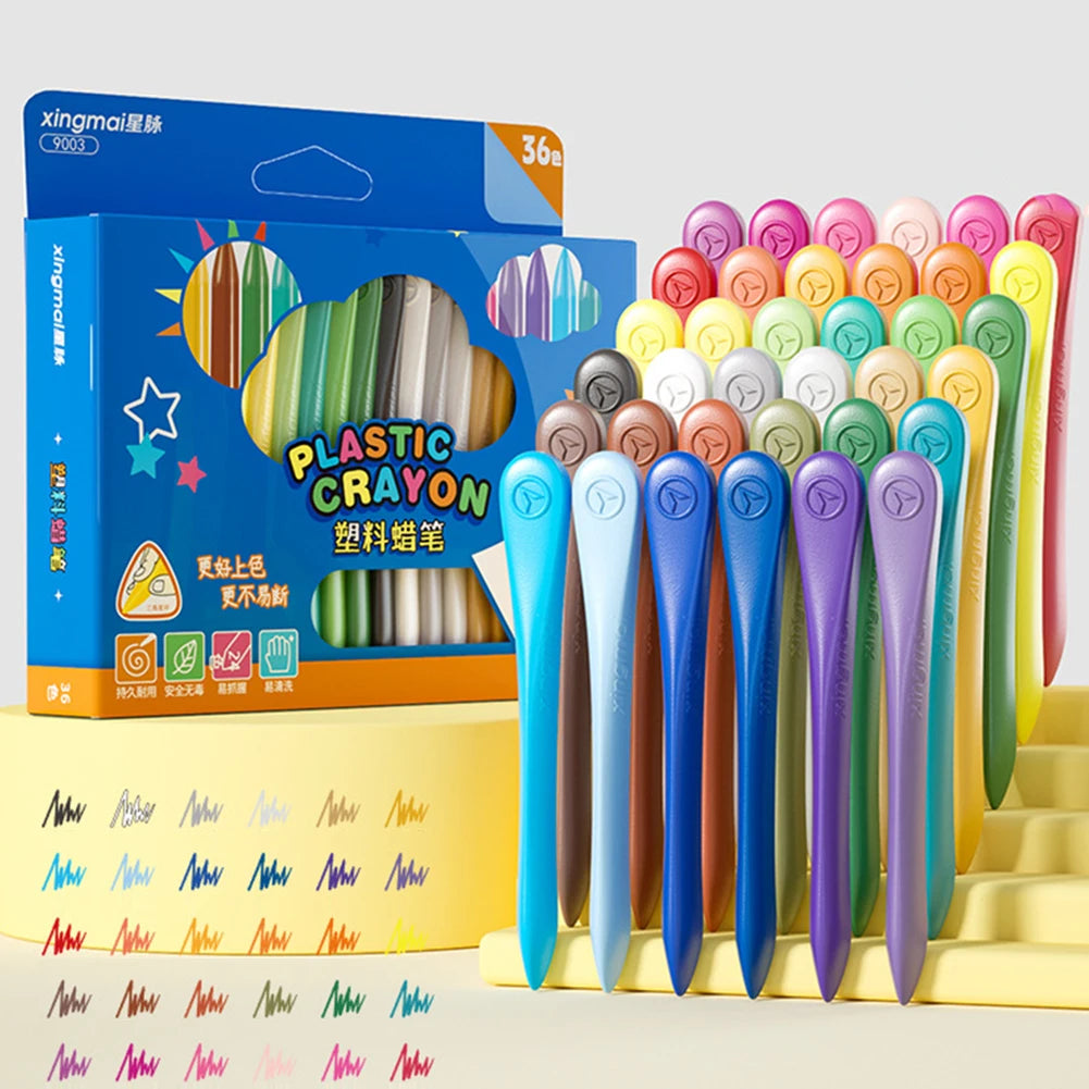 Double-Head Erasable Triangle Crayon Kit