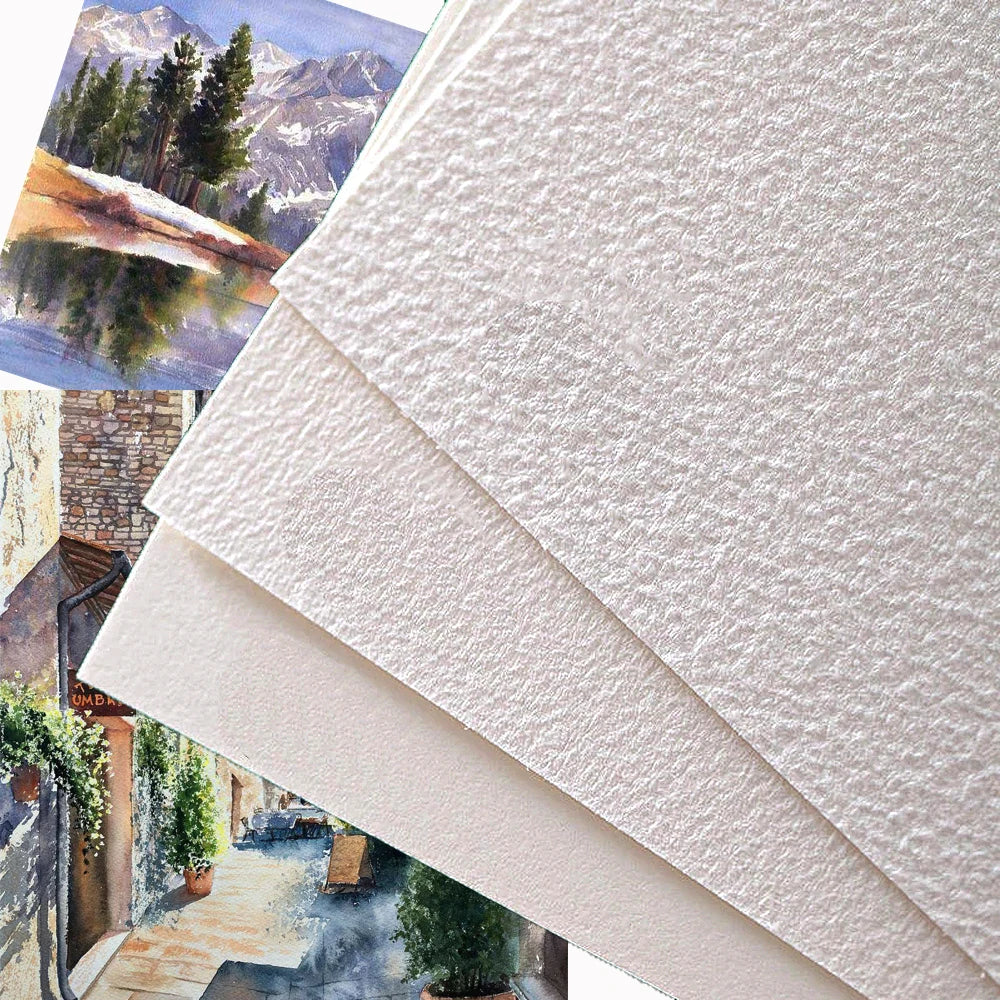 12 Sheets 300g Pure Cotton Watercolor Paper