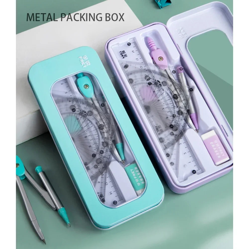 7-Piece Math Set in Metal Box