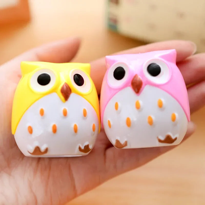 24-Piece Cartoon Owl Pencil Sharpener Set