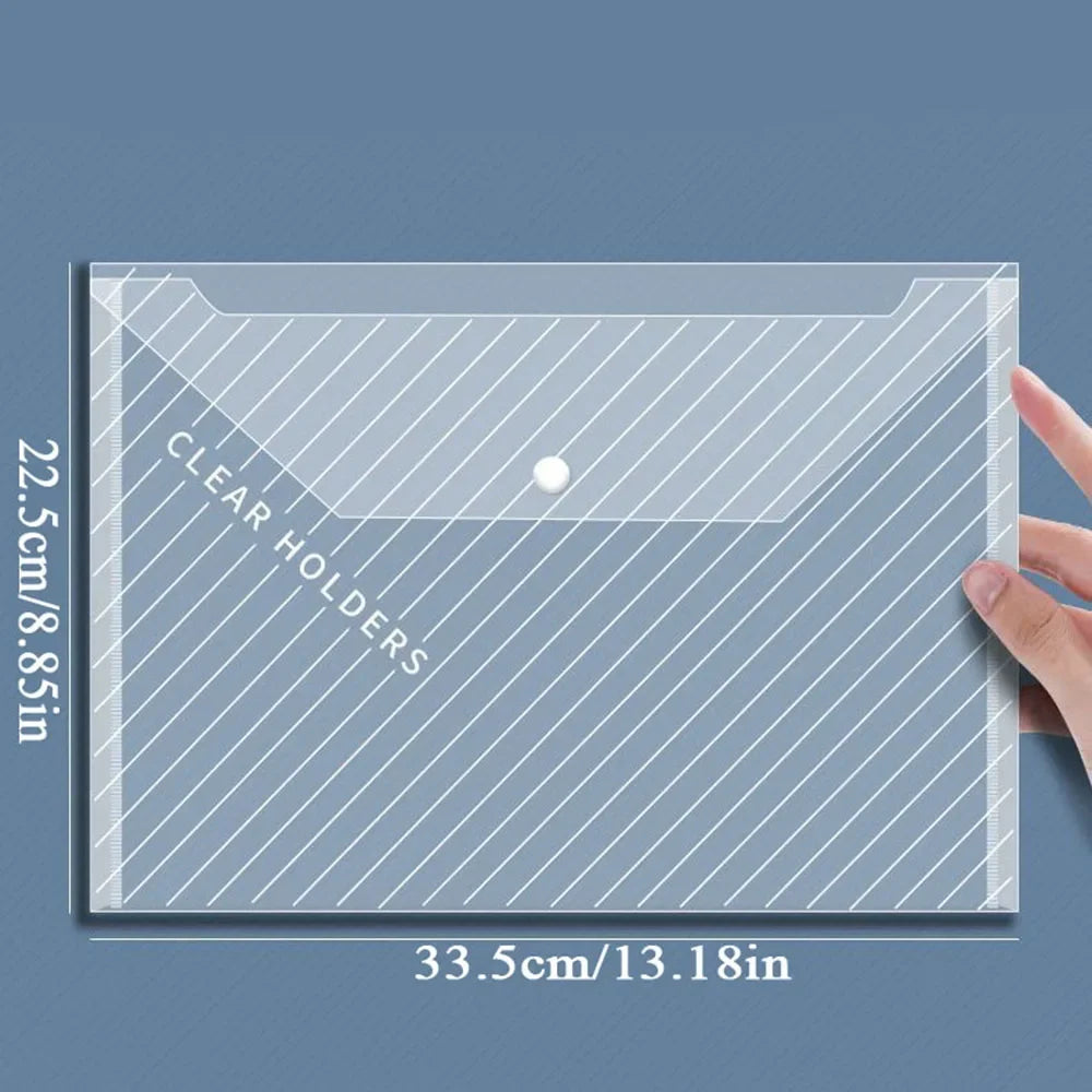 10pcs A4 Transparent File Bags