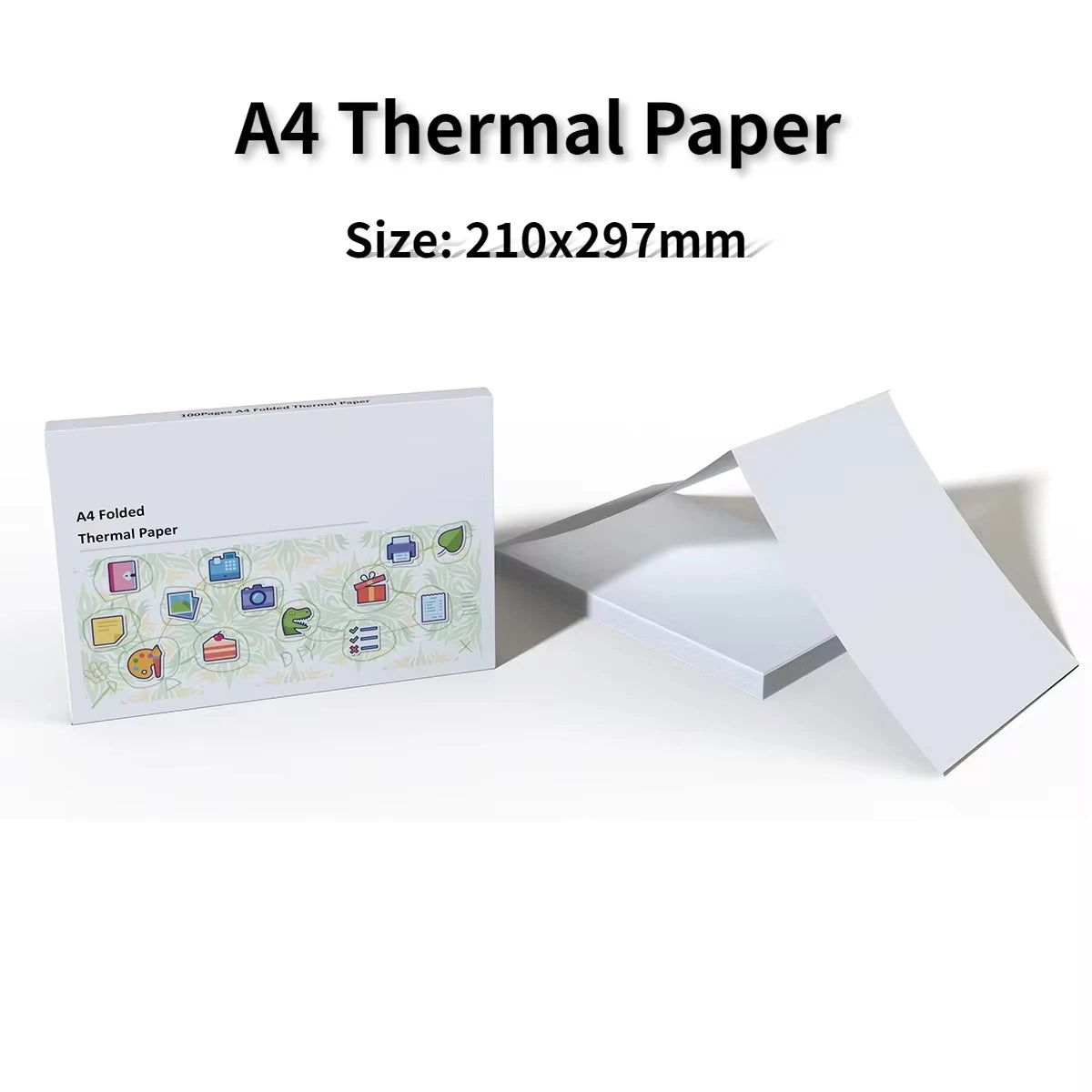 A4 Continuous Thermal Paper - 100 Sheets, Quick Dry & Long-Term Storage