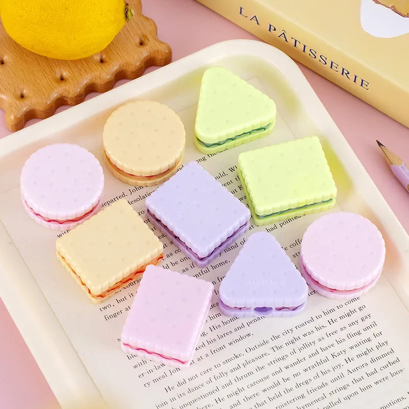 Kawaii Cookie Pencil Sharpener Set