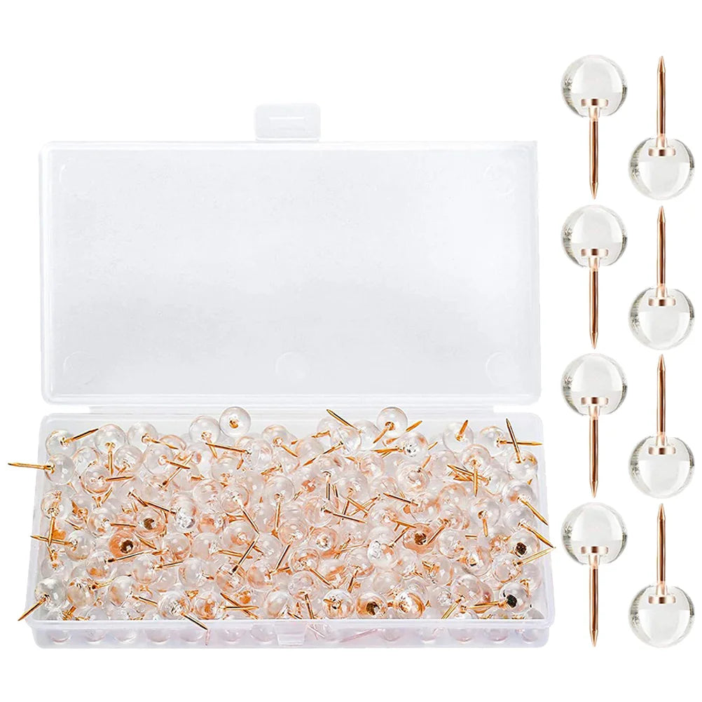 Delicate Decor Compact Push Pins - 50 Pcs