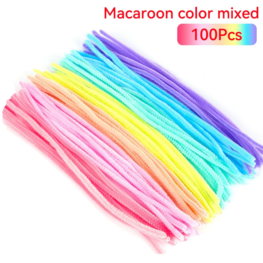 CraftyPipes Chenille Stem Set – 40/100 Pcs Colorful Pipe Cleaners