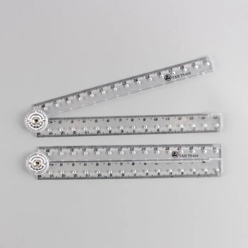 Compact Folding Acrylic Ruler