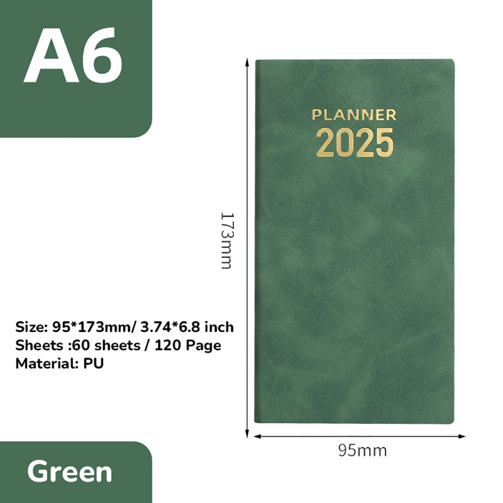 2025 A6 Daily & Weekly Agenda Planner Notebook