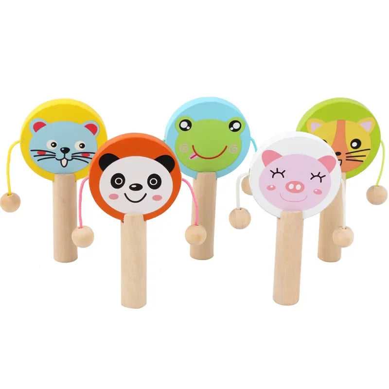 MOONBIFFY Kids Wooden Cartoon Castanets