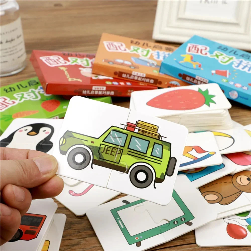 Product Description for 32-Piece Montessori Toddler Card Matching Game