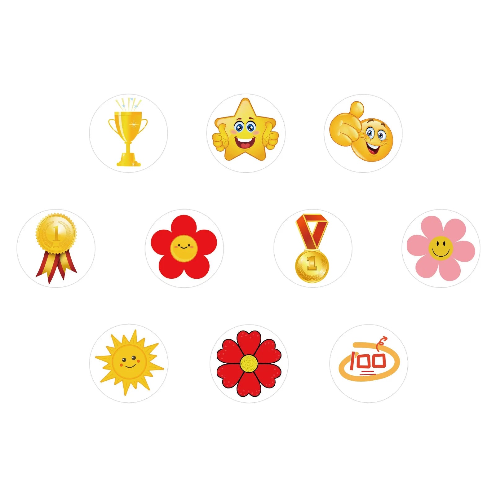 Playful Little Flower Reward Labels