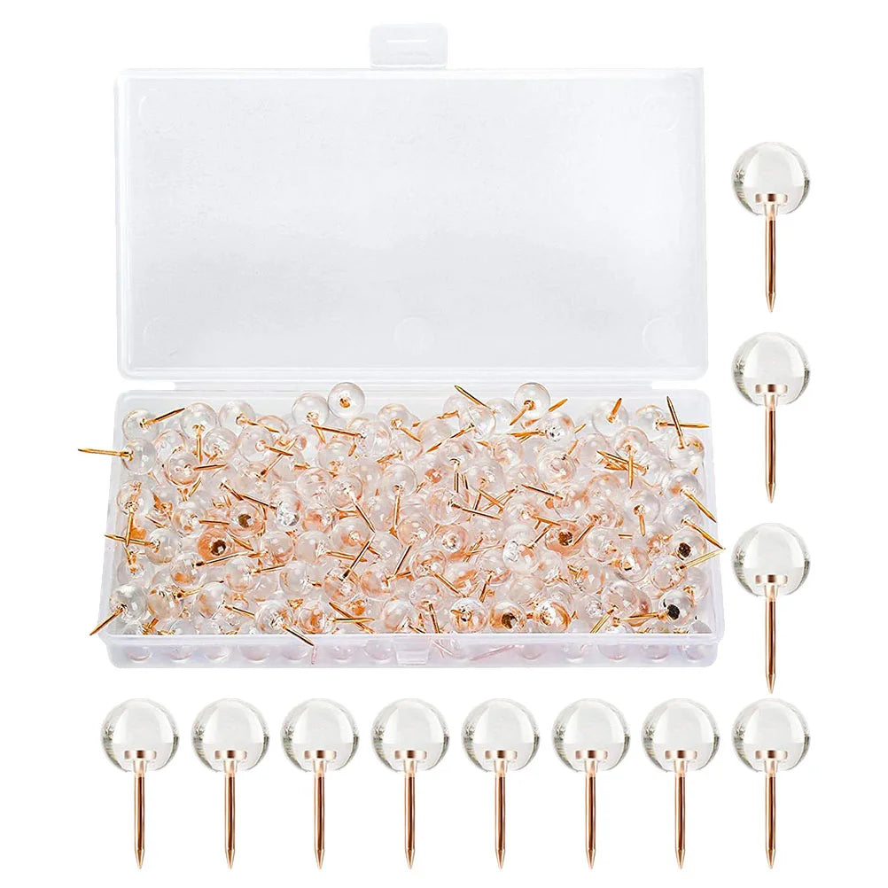 Delicate Decor Compact Push Pins - 50 Pcs