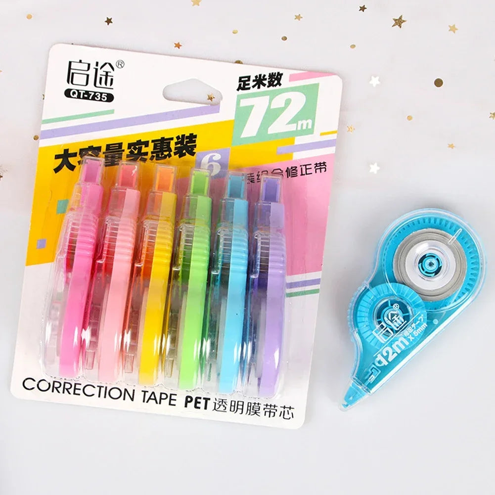 Porta Fix Correction Tape Set - 6 White-Out Tapes for Students & Kids