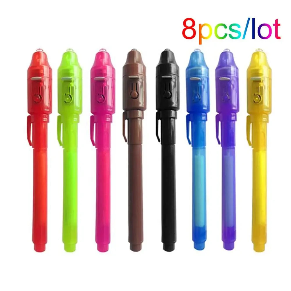 8-Piece 2-in-1 Magic Light Pen Set