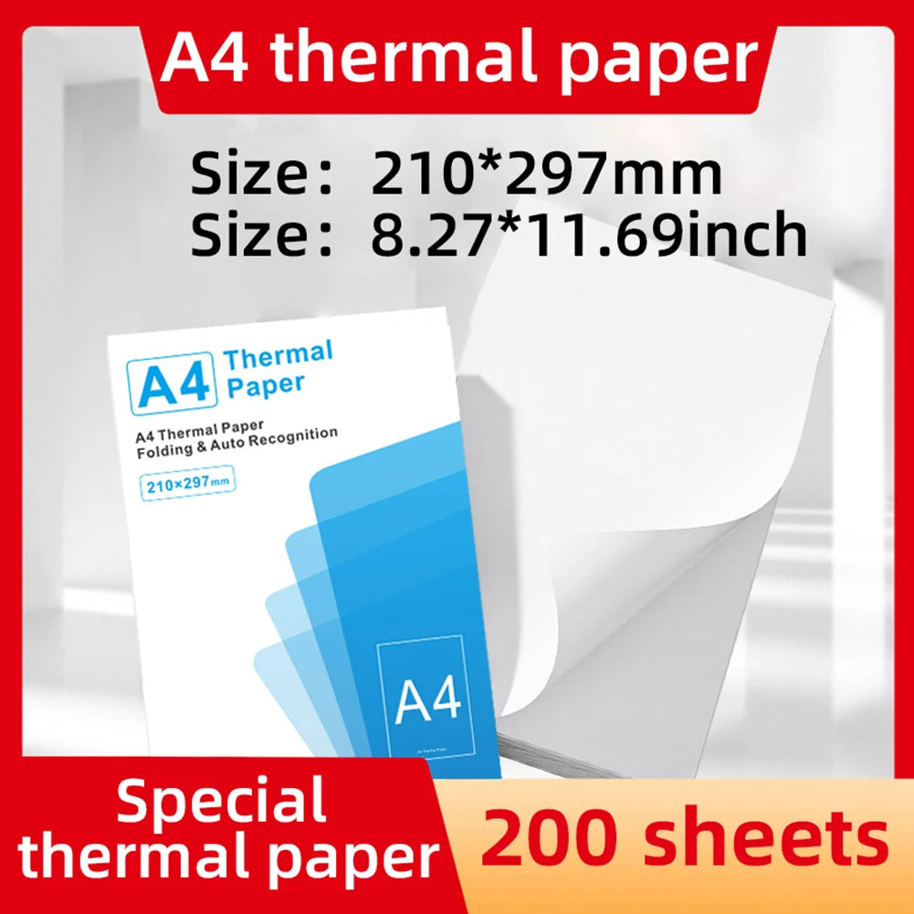 Folded Thermal Printing Paper - 100/200 Sheets