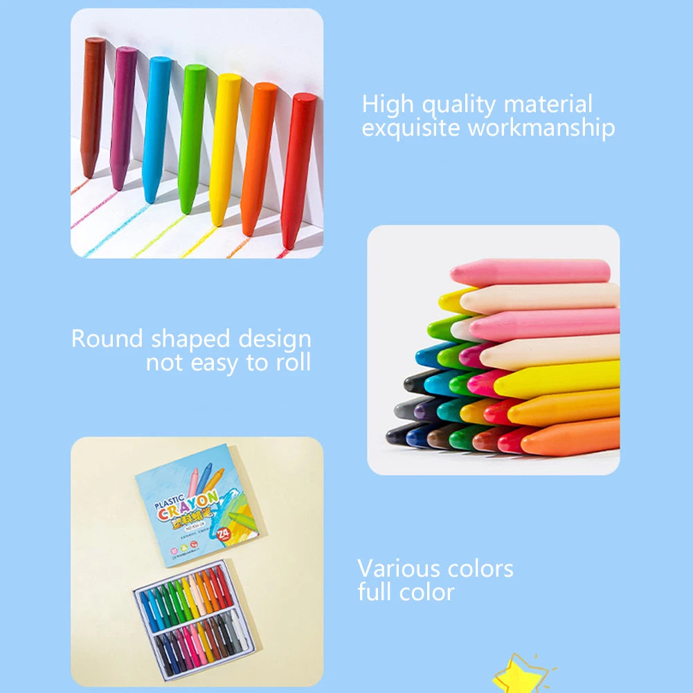 Washable Non-Sticky Crayons Set for Kids