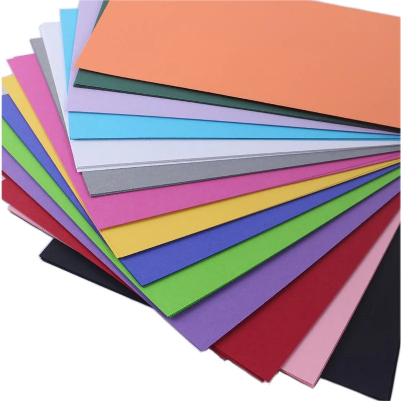 50pcs A4 Colorful Scrapbooking Cardstock - Matte Background Paper for DIY Projects