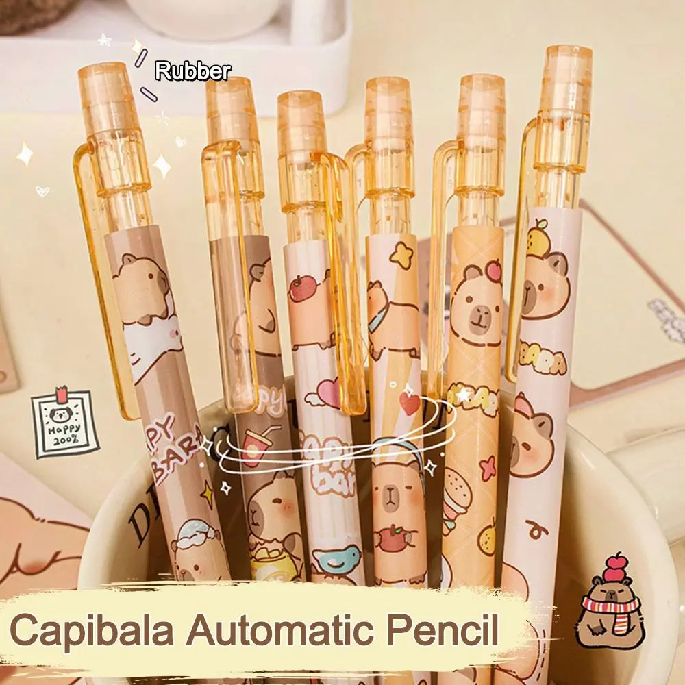 6pcs 0.5mm Capybara Mechanical Pencils