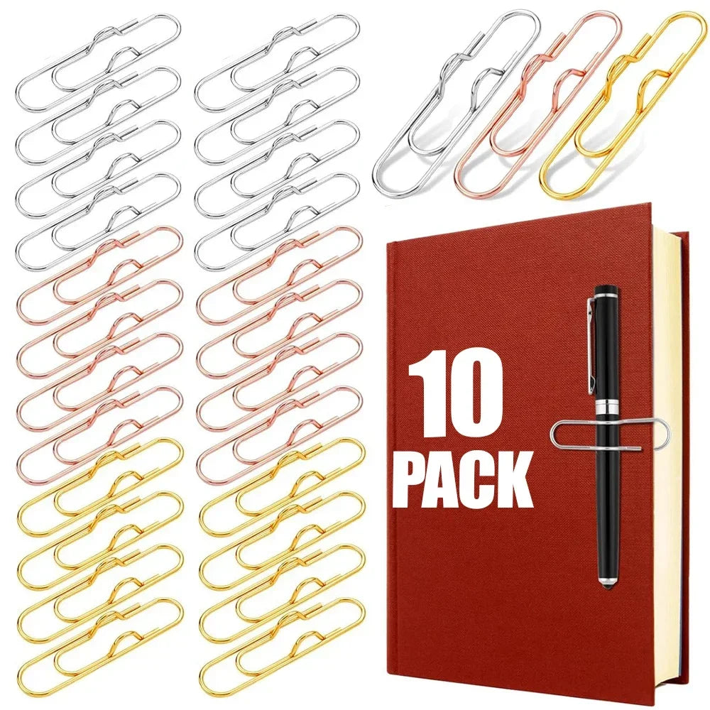 Multifunctional Metal Pen Clips - 1/5/10PCS for Notebooks & Journals