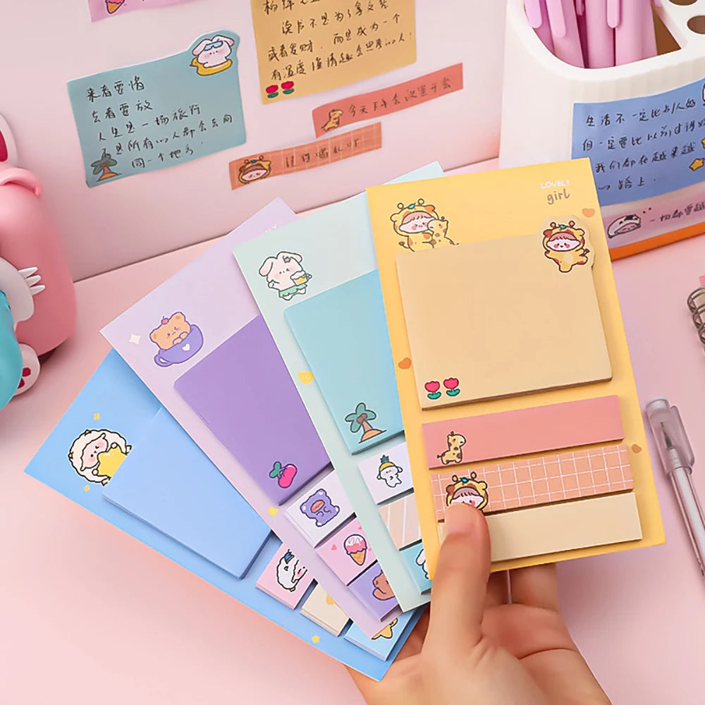 80 Sheets Cartoon Animal Sticky Notes