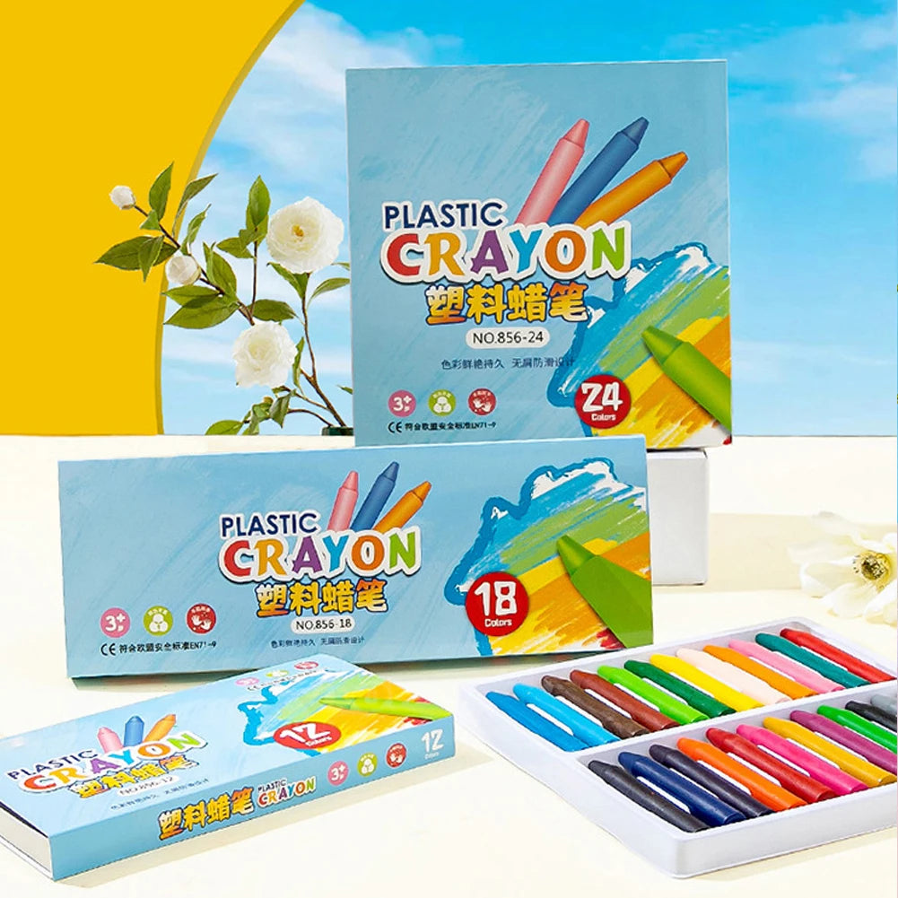 Washable Non-Sticky Crayons Set for Kids