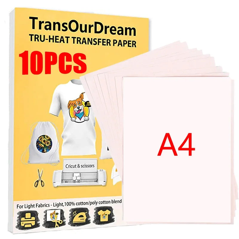 10PCS A4 Sublimation Heat Transfer Paper