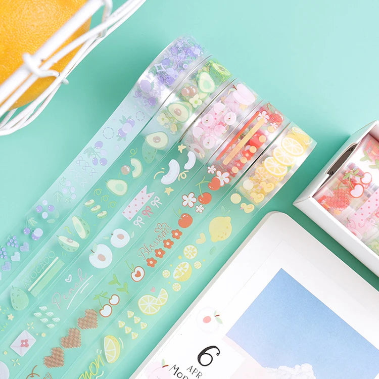 Floral Elegance: 5-Roll Washi Tape Collection