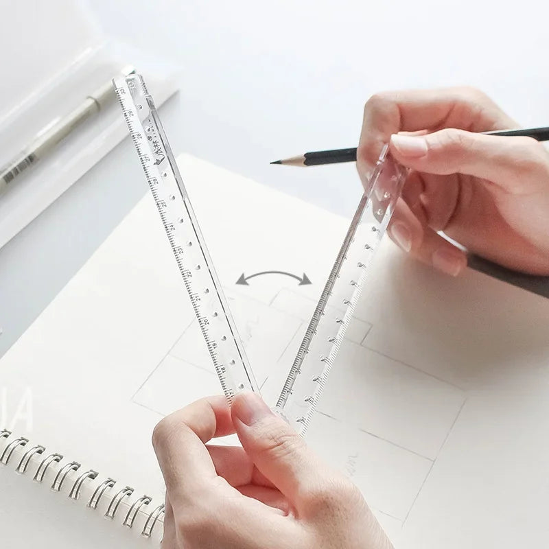 Compact Folding Acrylic Ruler