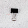 12pcs 15mm Foldback Binder Clips - Black Metal Paper Clamps