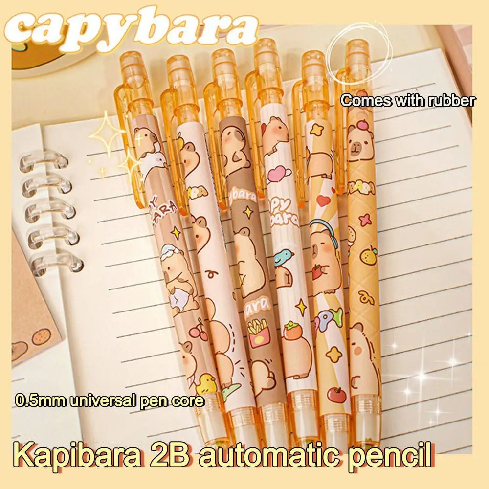 6pcs 0.5mm Capybara Mechanical Pencils