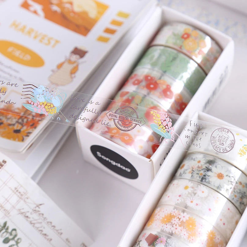 Floral Elegance: 5-Roll Washi Tape Collection