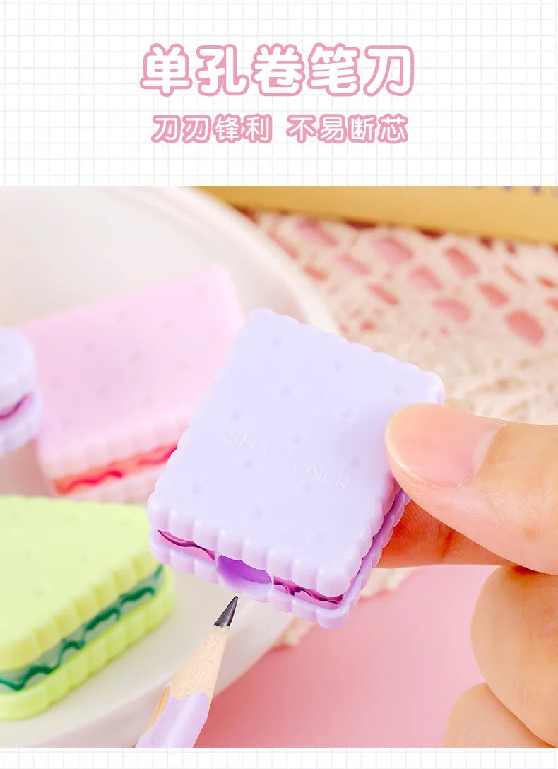 Kawaii Cookie Pencil Sharpener Set