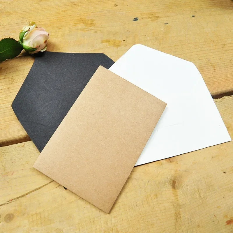 20PCS Mini Blank Kraft Window Envelopes