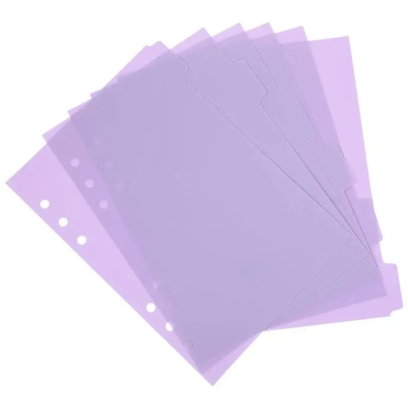 ProTab A5 Binder Dividers - 6 Pcs Plastic Protectors