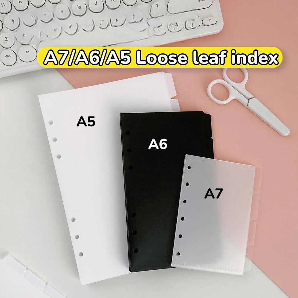 A6/A7 Binder Index Dividers & Filing Pages