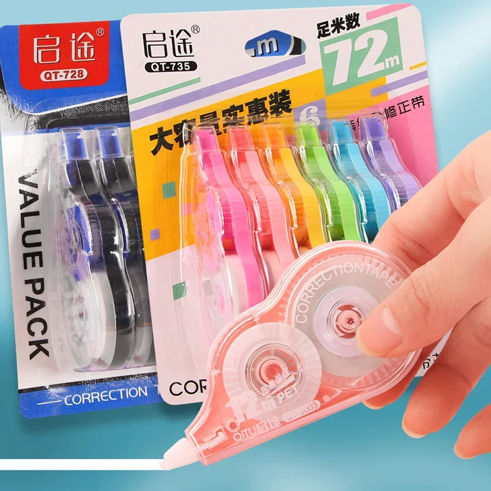 Porta Fix Correction Tape Set - 6 White-Out Tapes for Students & Kids